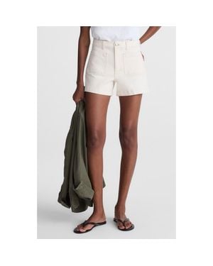 Madewell The Emmy Patch Pocket High Waist Denim Shorts - White