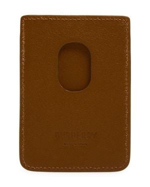 Burberry Pop Check Magnetic Card Case - Brown