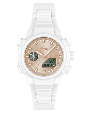 Lacoste Lc33 Silicone Strap Watch, 40Mm - White