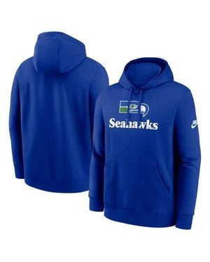 Nike Seattle Seahawks Best Season Rewind Club Pullover Hoodie - Blue
