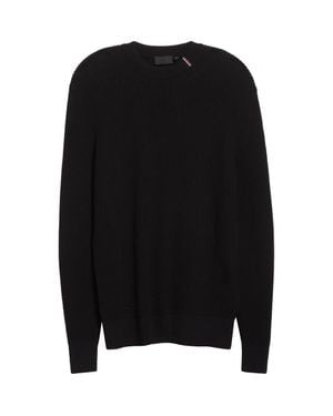 Moncler Waffle Stitch Crewneck Sweater - Black