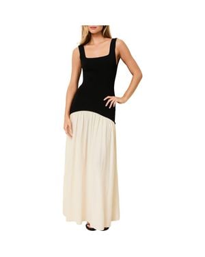 Solid & Striped The Camila Two-Tone Dress - Black