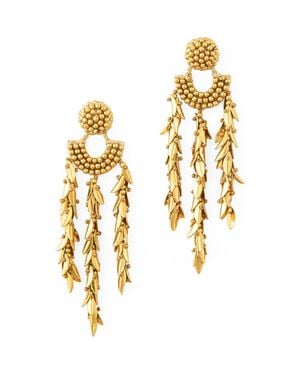 Deepa Gurnani Conrad Drop Earrings - Metallic