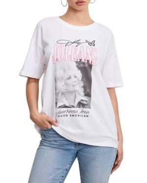 GOOD AMERICAN Dolly Oversized Concert Tee - White