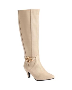 Comfortview The Rosey Wide Calf Boot - Natural