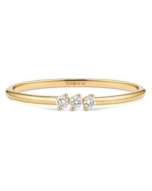 DEVATA Triple Round Lab Grown Diamond Ring - White