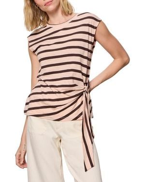Sanctuary Side Tie Organic Cotton Blend T-Shirt - Multicolor