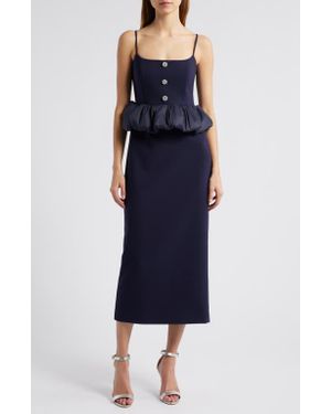 Likely Taffia Peplum Cocktail Dress - Blue