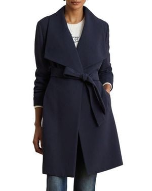 Ralph Lauren Drape Front Crepe Jacket - Blue