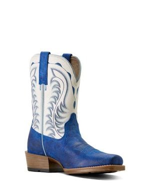 Ariat Salina Narrow Cutter Toe Western Boot - Blue