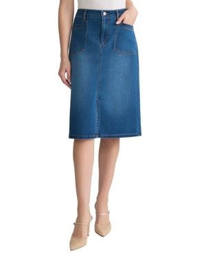 Jones New York Lexington Midi Skirt - Blue