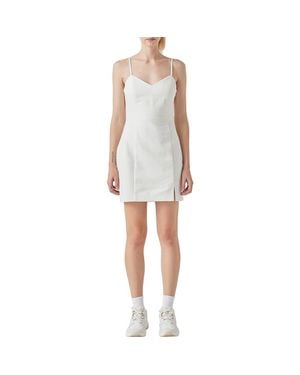 Grey Lab Strappy Back Minidress - White