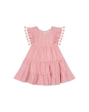 MER ST BARTH Sophie Girls Tassel Dress - Pink