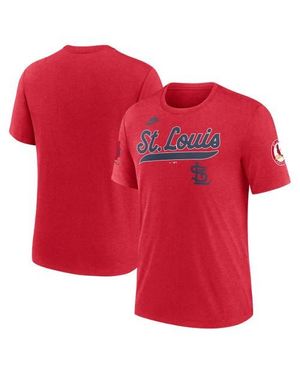 Nike St. Louis Cardinals Cooperstown Collection Eras Tri-Blend T-Shirt - Red