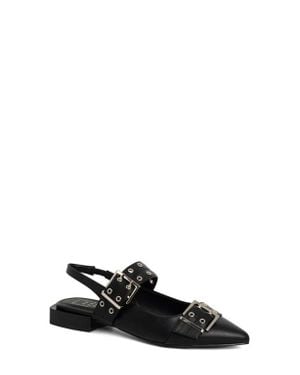 Shu Shop Angela Slingback Pointed Toe Pump - Black