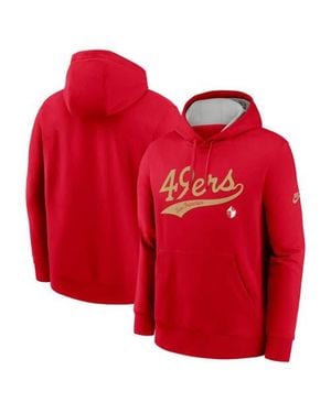 Nike San Francisco 49Ers Rewind Club Logo Pullover Hoodie - Red