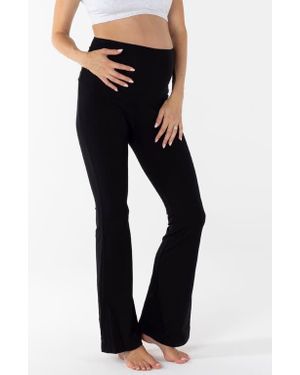 ANGEL MATERNITY New Deluxe Flare Legging - Blue