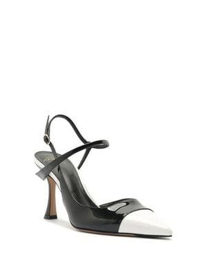 Alexandre Birman Tita Leather Cap Toe Slingback Pump - Multicolor