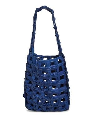 SC103 Medium Links Leather Tote - Blue