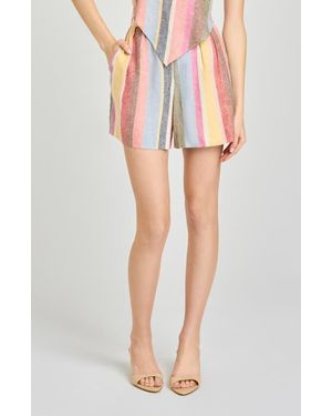Wayf Rio Linen Blend Shorts - Multicolor