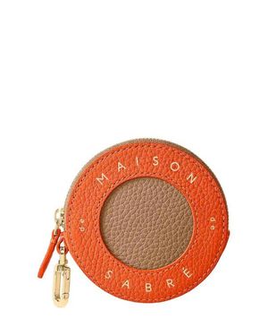 Maison De Sabre Leather Coin Purse - Orange