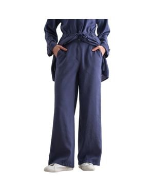 Mizalle Light Weight Elastic Pants - Blue