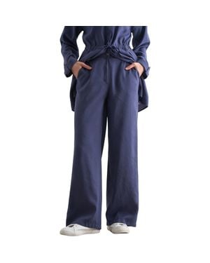 Mizalle Light Weight Elastic Pants - Blue