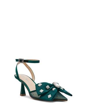 Betsey Johnson Mark Ankle Strap Mesh Pump - Green