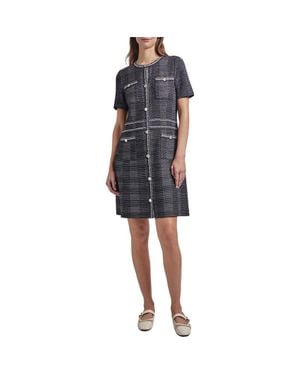 Misook Modern Fit Tweed Sheath Dress - Black