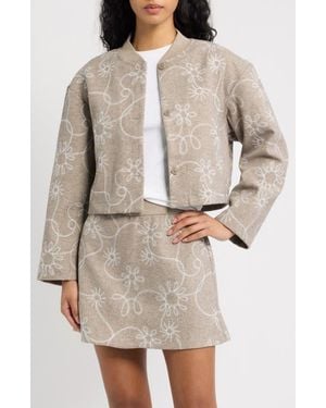 UGG Botanic Embroidered Bomber Jacket - Natural