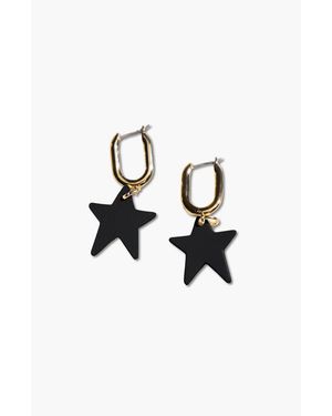 Nickel & Suede Tate Earrings - Black