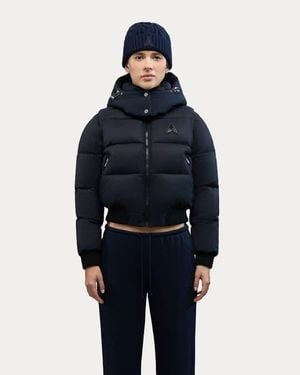 Alpenhaus Pariset Cropped Puffer Bomber With Detachable Sleeves - Blue