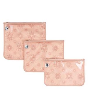 Tiny Twinkle Airline Compliant Toiletry/Cosmetics Travel Bags, 3-Pack - Pink