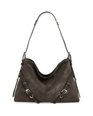 Givenchy Medium Voyou Suede Hobo Bag - Black