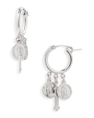 Child Of Wild Hail Mary Charm Drop Earrings - White