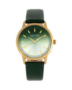 Sophie & Freda San Diego Leather-Band Watch - Metallic