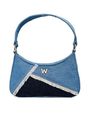 Wolf Mimi Swirl Shoulder Bag With Scarf - Blue