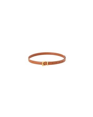 Esterah Cube Buckle Goldtone 20Mm Leather Belt - Multicolor