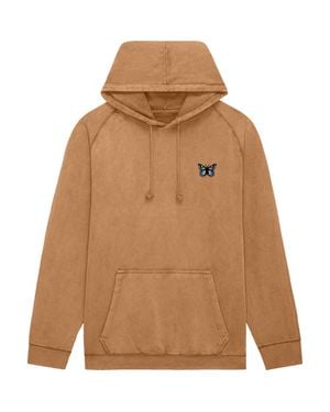 Alix Butterfly Mineral Washed Hoodie - Brown