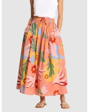 Albaray Tropique Print Maxi Skirt - Orange