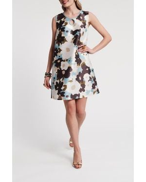 Frances Valentine Jean Keyhole Shift Dress Morning Dew - Black