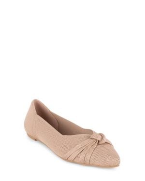 Tahari Catalina Pointed Toe Knit Flat - Pink