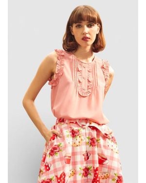 ModCloth Something Sweet Ruffle Top - Red