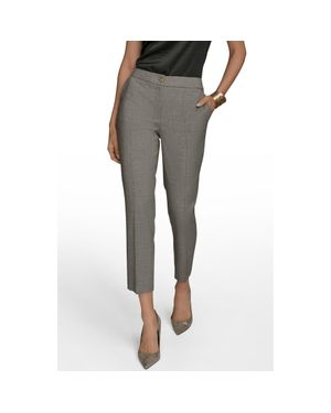 Donna Karan Slim Fit Ankle Pants - Gray