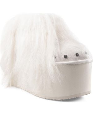 Zigi Alleja Genuine Shearling Platform Bootie - White