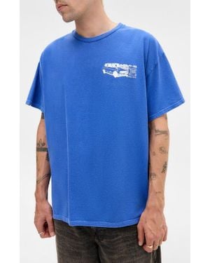 BDG Cars Cotton Graphic T-Shirt - Blue