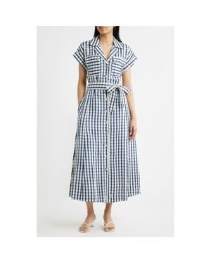 Brave+True Portia Stripe Maxi Shirtdress - Blue