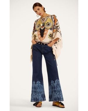 La DoubleJ The Cropped Flare Jeans - Blue