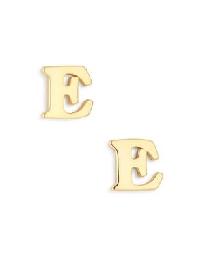 Marlyn Schiff Block Letter Initial Stud Earrings - Metallic