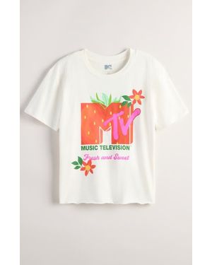 Treasure & Bond Kids' Crop Graphic T-Shirt - White